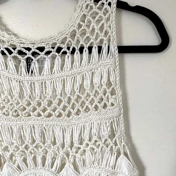 Divided H&M | White Crochet Crop Tank | Size Small - Picture 5 of 12